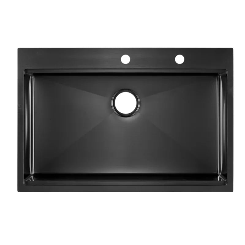 Undermount Workstation Single Bowl Sink with a Brushed Drain, Sapele Cutting Board, Rosewood Brushed Colander, Bottom Grid and Brushed Roll-up Rack