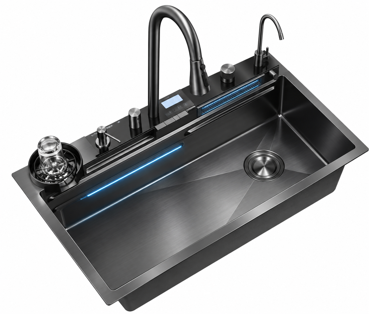 Stainless Steel Top-Mount Waterfall Sink
